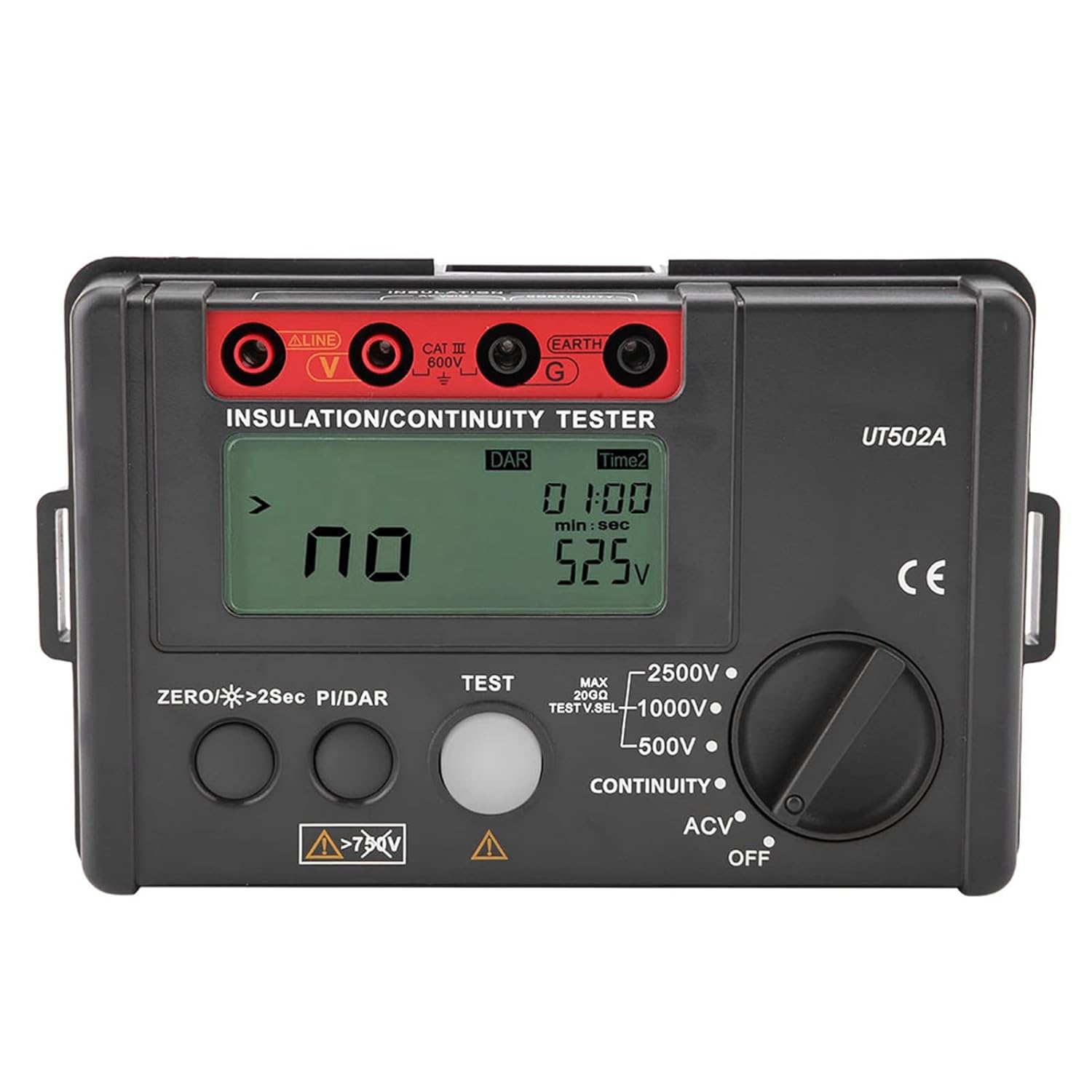 Testing Meter Handheld Megohmmeter Tester Auto Range Data Logger Insulation Tester for Industry for Indoor Outdoor for Electrician