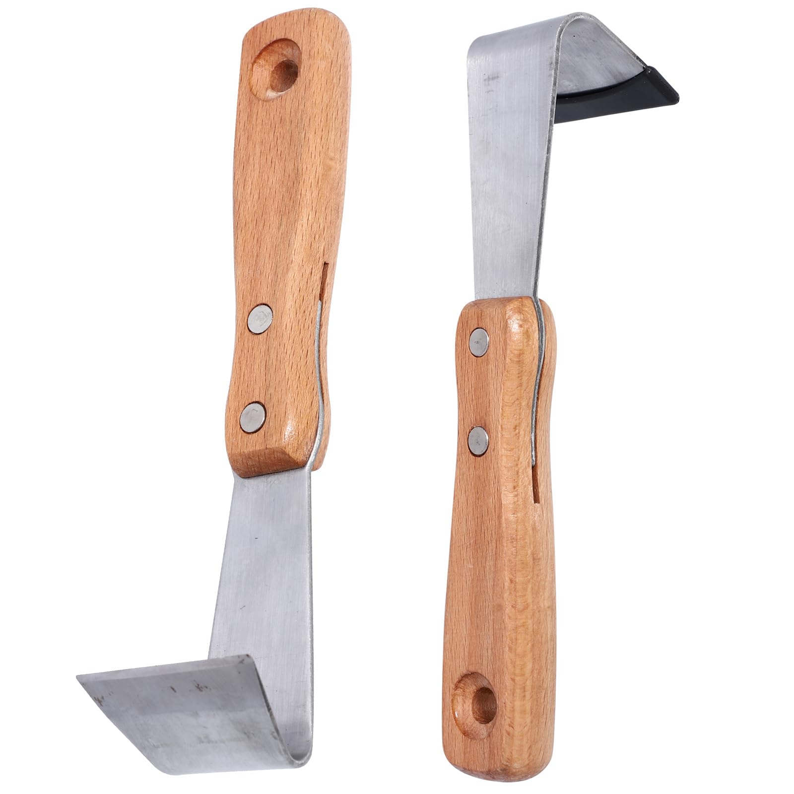 Happyyami 2pcs Bark Spud Debarking Tool Log Peeler Bark Removal Tool Crack Weeder for Patio Lawn Yard Woodworking Hand Tool