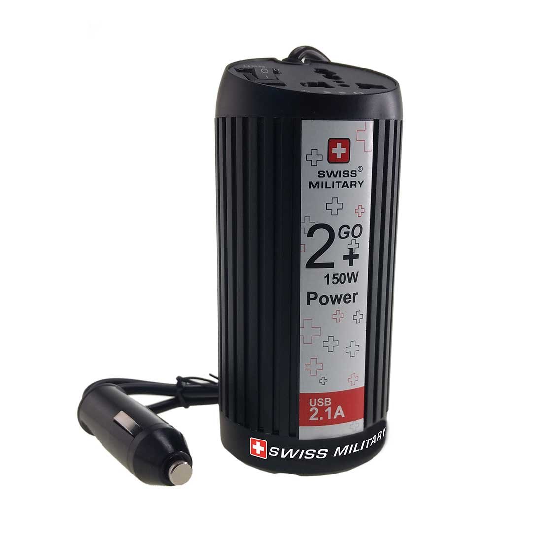 Swiss Military Car Inverter, Car Charger Fast Charging, 12V DC to 220V AC Converter, Oxygen Bar, AC Charging USB Port, High Voltage Protection, Energy Efficient, Low Heat Dissipation, 150 Watts, Black (B01MYT1UMX) Amazon Price History, Amazon Price Tracker