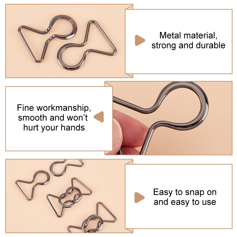 BENECREAT Lot De 24 Boucles En Alliage De Platine Pour Fabrication De Bijoux, Porte-jarretelles, Sacs, Ceintures, Tête De Chat Et Cœur, 2 Styles, 37 X 36 X 2 Mm/33 X 35 X 3,5 Mm