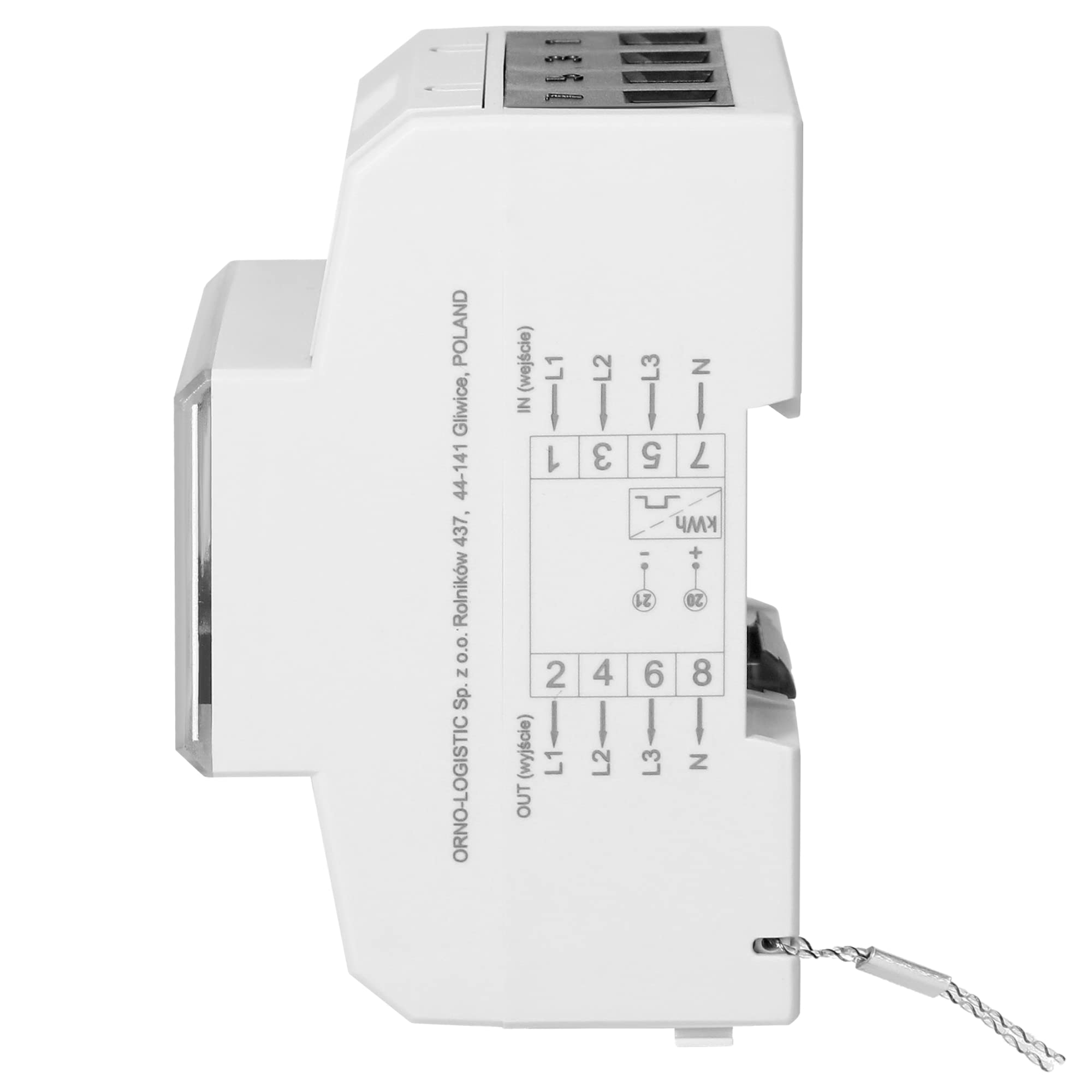Virone EM-3 Digitaler Wechselstromzähler Dreiphasen Energiezähler, 80A 4,3 Module, DIN TH-35mm