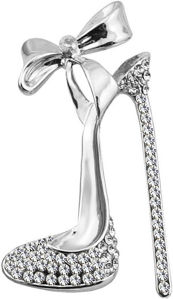 Crystal High Heels Shoes Brooch Pins Jewelry Gift For Women Men