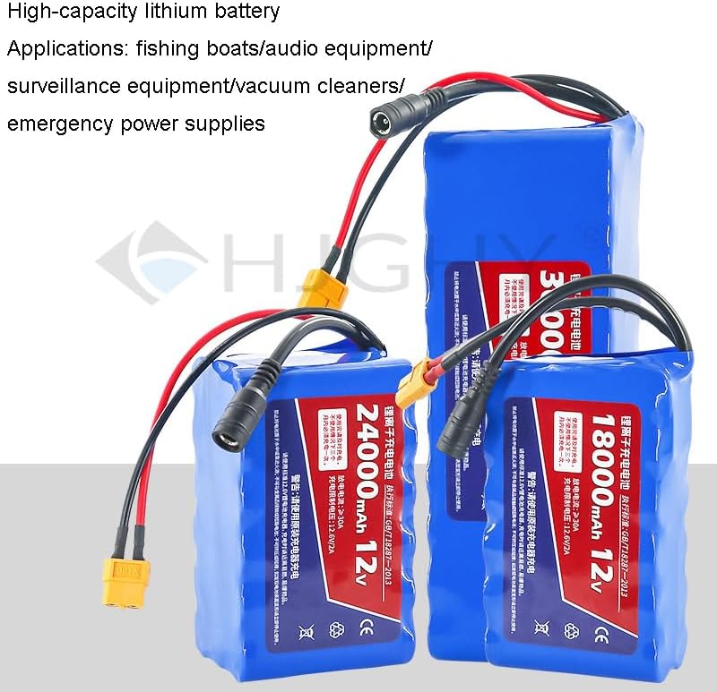 HJGHY DC 12V 18000mAh 24000mAh 30000mAh 充電式ネストボートリチウム電池 12ボルトネットボー
