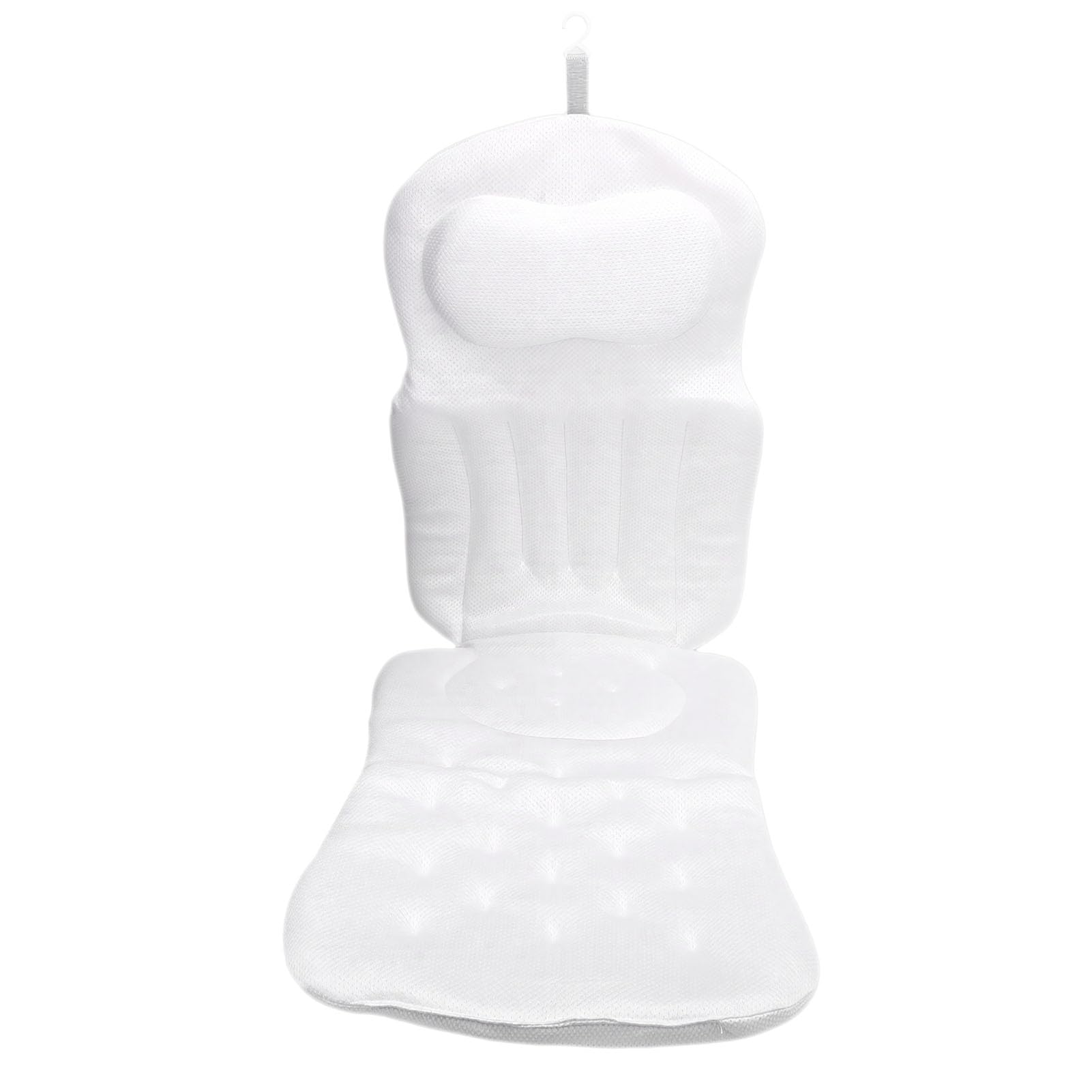 Generic Cuscino da Bagno per Tutto il Corpo Cuscino per Vasca da Bagno in Rete 4D Ad Alta elasticità per Supporto per Collo e Vita con Ventose per Spa e Uso Domestico Materiale in Poliestere