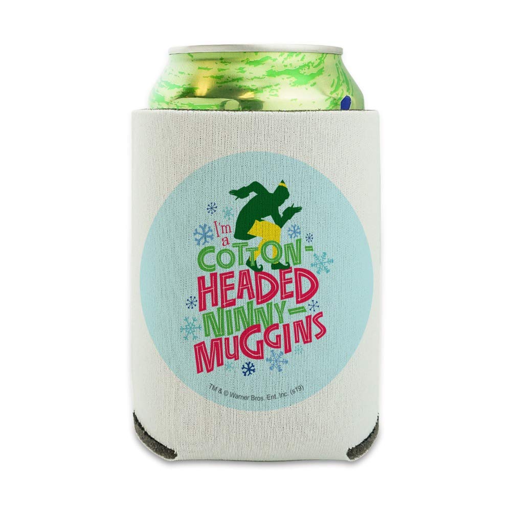 Elf Movie Cotton-Headed Ninny-Muggins Can Cooler - Drink Sleeve Hugger Collapsible Insulator - Beverage Insulated Holder