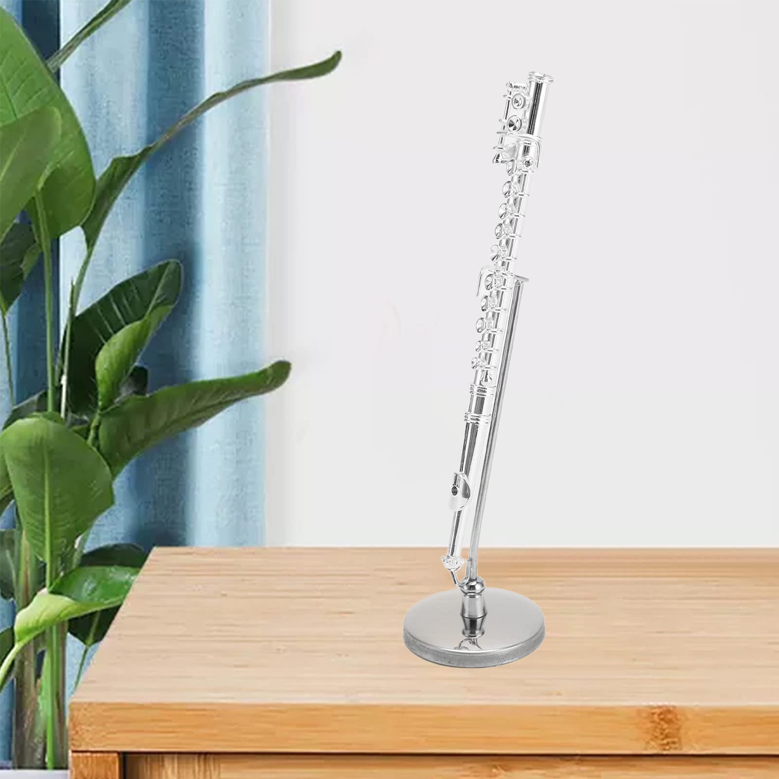 Flauta en Miniatura de Cobre ,Flauta en Miniatura Resistente a los Impactos ,Modelo de Flauta en Miniatura de Oro Estable y Resistente Al Desgaste ,con Soporte y Estuche