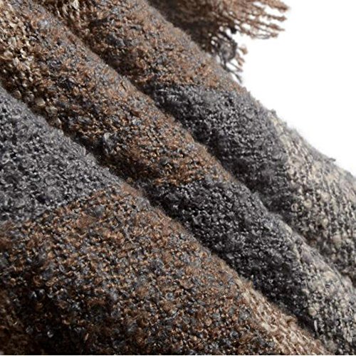 Colygamala Women's Plaid High Collar Poncho Sweater Knit Cape Pullover Shawl4