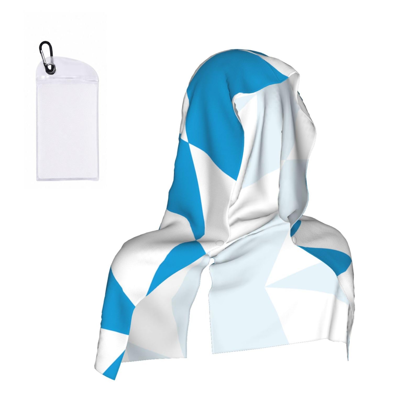 CNTDBU Bavarian flag Cooling Towel Hooded-Instant Chill Neck Cover for Sports, UV Cooling Rag for Running Gym