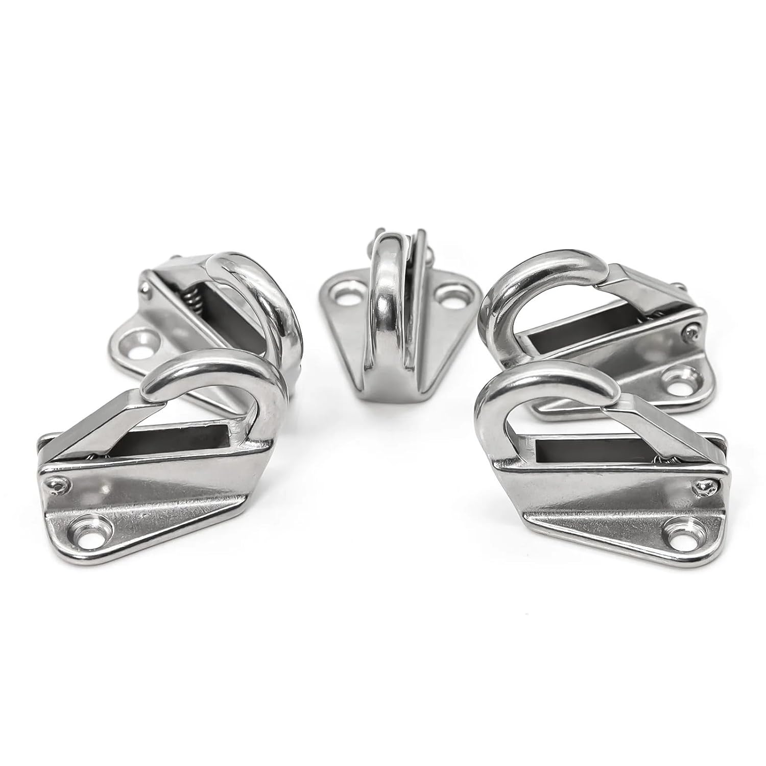 Boat Fender Hooks 10pcs Boat Clip Hook Marine Stainless Steel Spring Snap Fending Hardware