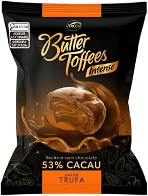 Bala Butter Toffees Arcor Trufa Chocolate 53% Cacau | Toffee Cremoso Premium