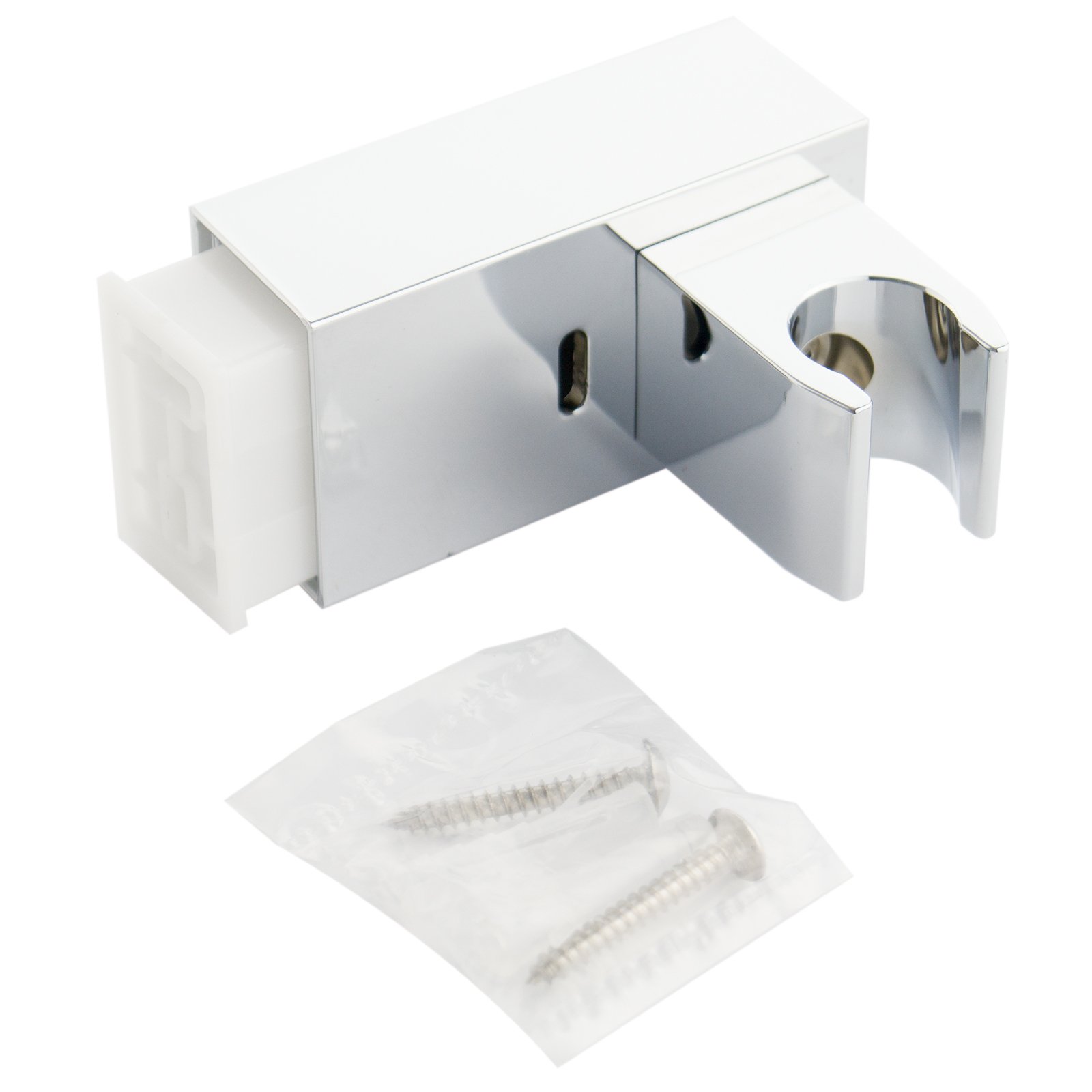 Paul Gurkes – Ducha de Mano ducha cabeza plana de ABS cromado rectangular con soporte para teléfono de ducha ajustable ángulo y metal Manguera de ducha (160 cm con drehkonen