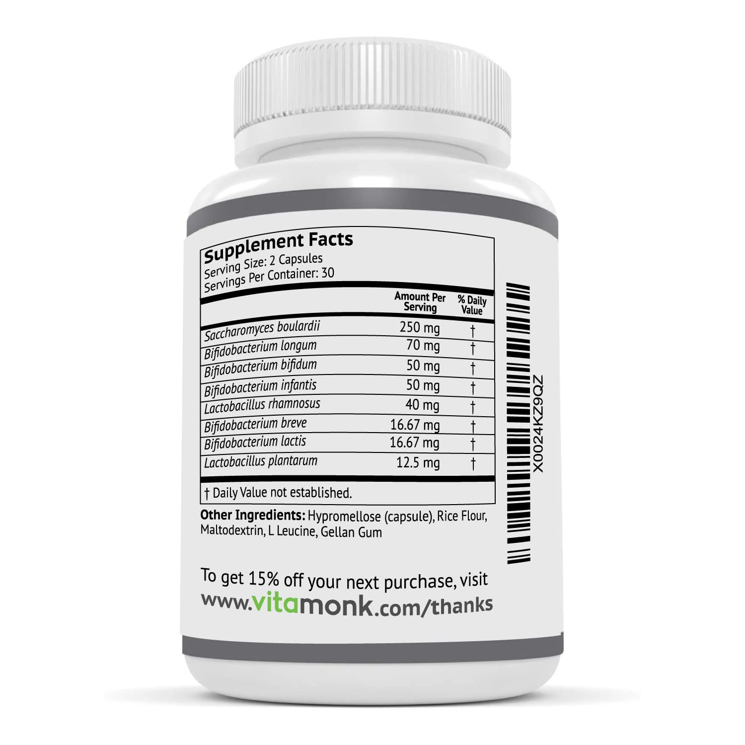 Low Histamine Probiotics by VitaMonk™ Fight Histamine Intolerance and