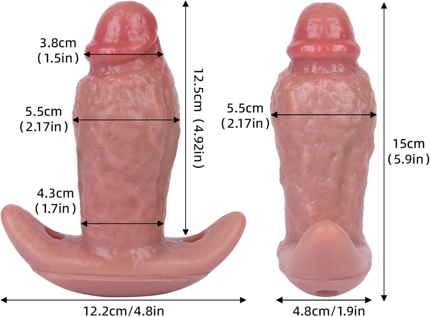 Vibrating Dildo Gag Plug Strap On Penis Adult Sex Toy (Leather & Dildo Gag)