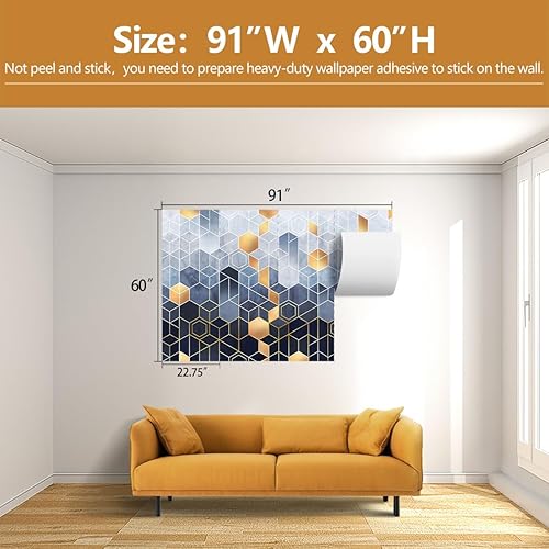 Vista 170 de Papel tapiz de mármol de oro blanco, moderno, abstracto, para sala de estar y oficina (no despegar ni pegar)