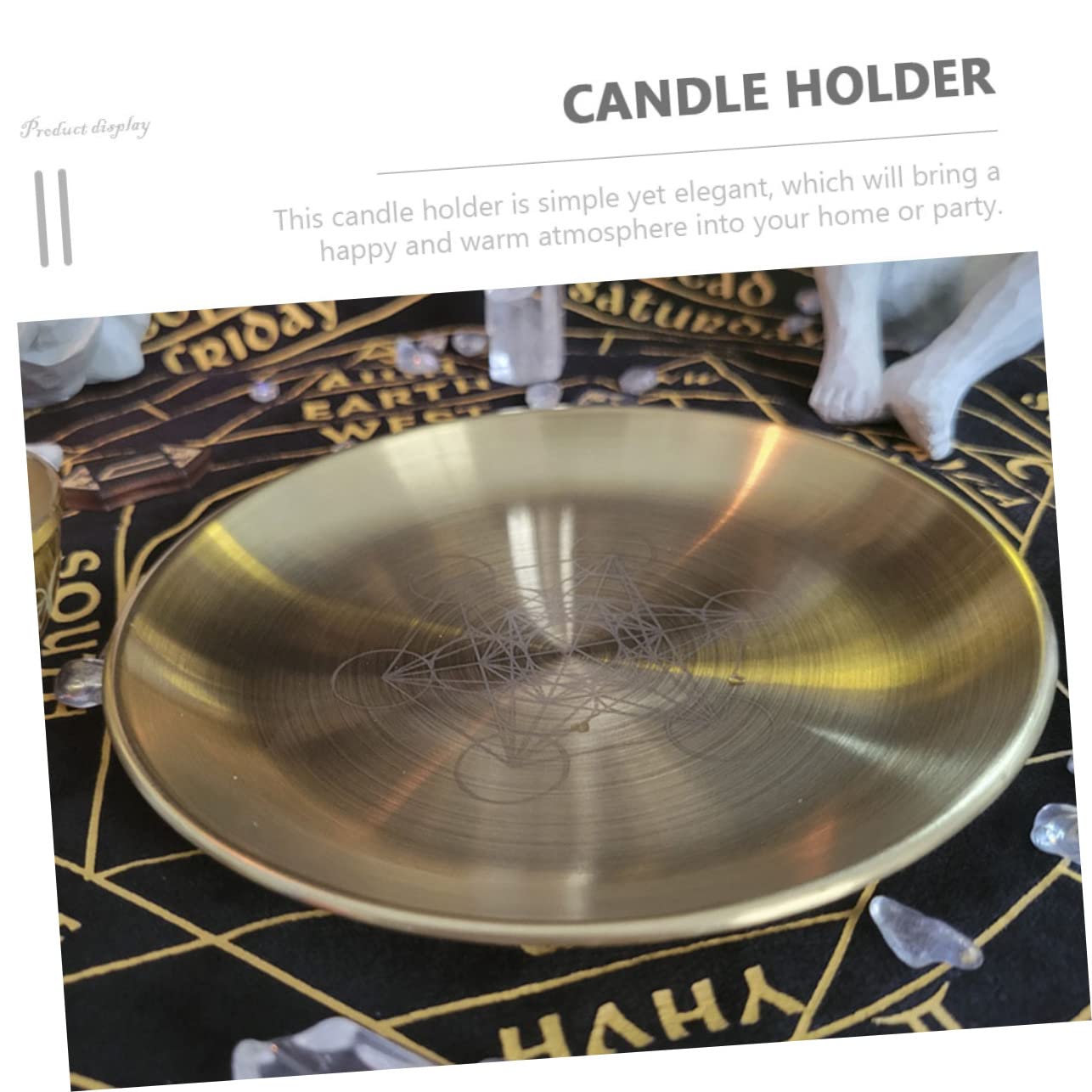 4stücke Alloy Plate Kerzenhalter Metall Fünf-Punkte-Stern Für Tarot-zeremonien Stilvoller Dekorativer Kerzenständer Für Meditation Und Festliche Anlässe