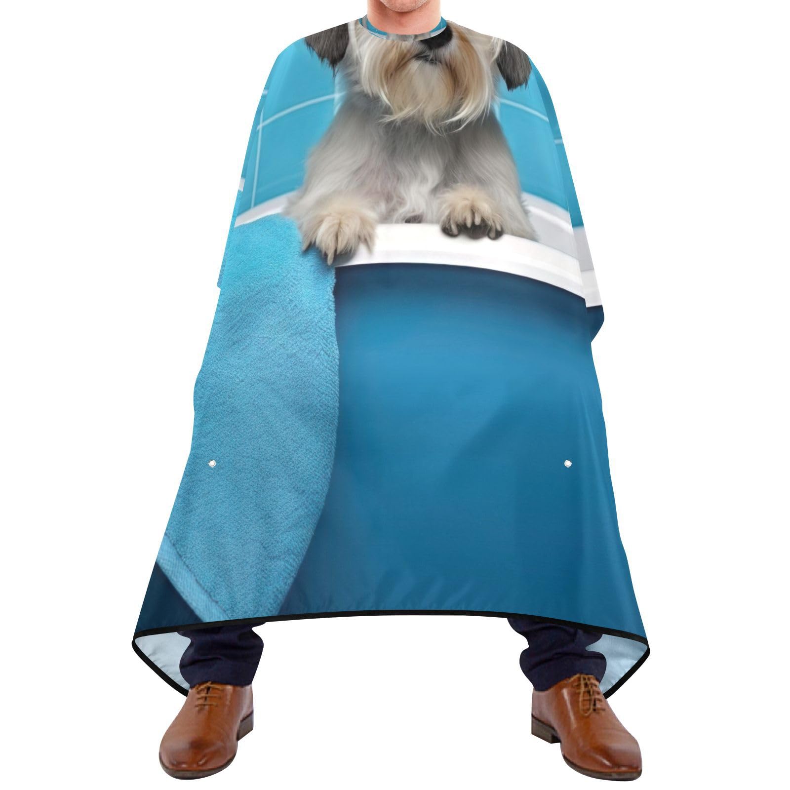 Hezely Cute Dog Hair Dye Cape, Barber Cape for Adults,Waterproof Salon Cape,Waterproof Hairdressing Styling Hair Cutting, 65