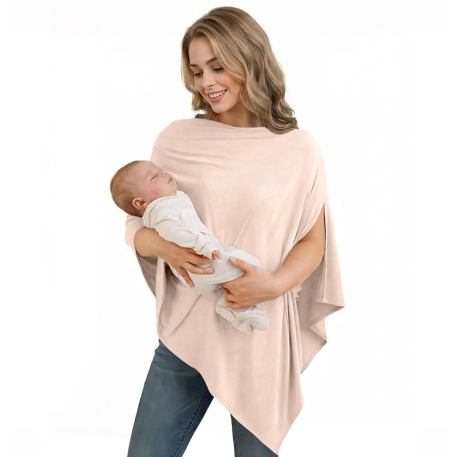 Breastfeeding Cover for Mum Nursing Cover Shawl Multi-Use Portable Baby Breast Feeding Cover Up Soft Privacy Newborn Essentials for Car Seat Blanket and Stroller Coverall