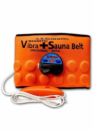 Bybugy Corded Electric Magnetic 3 in 1 Sauna Slimming Belt with Heating, Massaging and Vibrations (Orange_3in1)