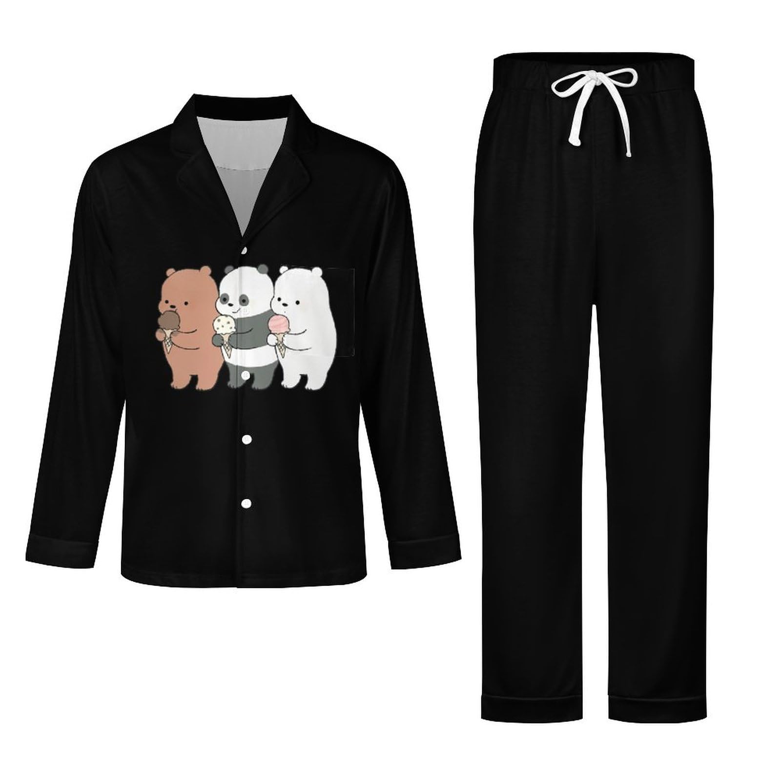 Amazon.co.jp: ぼくらベアベアーズ パジャマ メンズ 長袖長パンツ 上下  