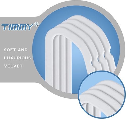 Miniatura 4 de TIMMY Perchas de terciopelo antideslizantes  Perchas para traje (paquete de 50) ultradelgadas para ahorrar espacio y perchas resistentes para ropa