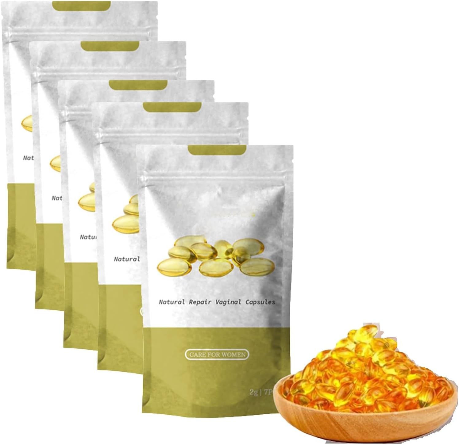 Annie Care Instant Anti-Itch Detox Slimming Products, Annie Care Natural Detox Viginal Gel, Natural Repair Vajinal Capsules, Revert to Tight and Tender State (5 Pack)