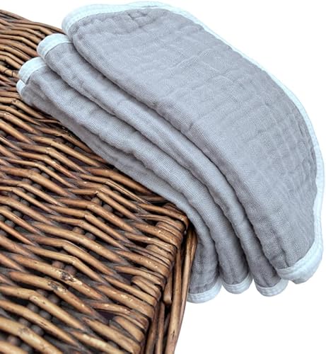 Miniatura 69 de Synrroe Paños de muselina grandes para eructos, paños de muselina para bebés niñas y niños, paquete de 10 extraabsorbentes y suaves de muselina, 6