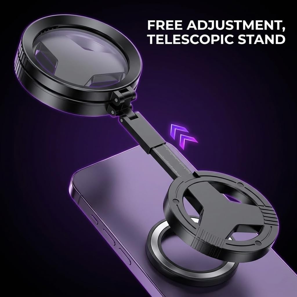 Magnetic Anti-Glare Phone Filter, 52mm CPL Polarizing Lens Attachment with Rubidium Magnets Reduces Reflections Enhances Colors for Outdoor Photography