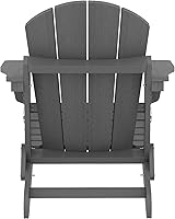 Vista 13 de SERWALL - Silla Adirondack plegable para patio, jardín, exterior, fogata - (Plegable, gris)
