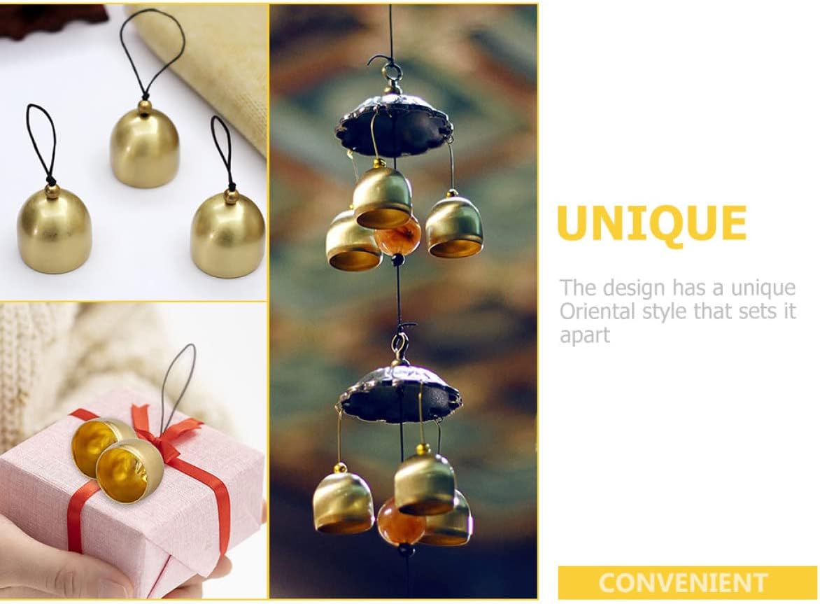 108pcs Small Bells Decorative Hanging Christmas Ornaments for Crafts Rope for Tree Decoration Festival Celebrations