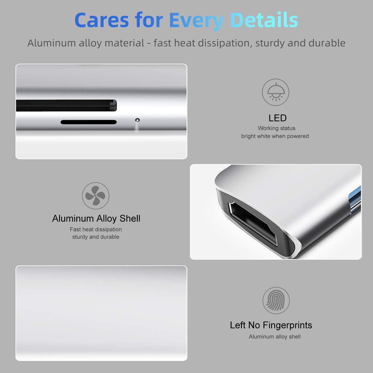 1pc 4-in-1 USB C to Ethernet Adapter & 1pc 7 in 1 USB-C Hub