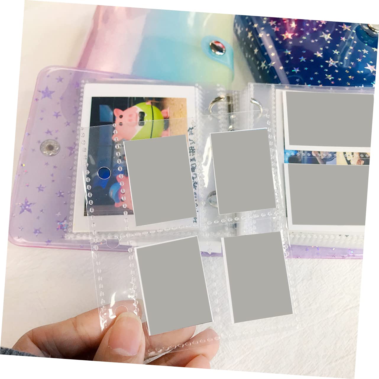 Alipis 4 Stück 2 Mini-album Fotoalben Babyalbum Fotoalbum Bausatz Drücken Sie Auf Den Nagelständer Halter Fotokartenmappe Nail-tech-must-haves Bilderbuch Für Fotos Kunst Film Steht An Pvc