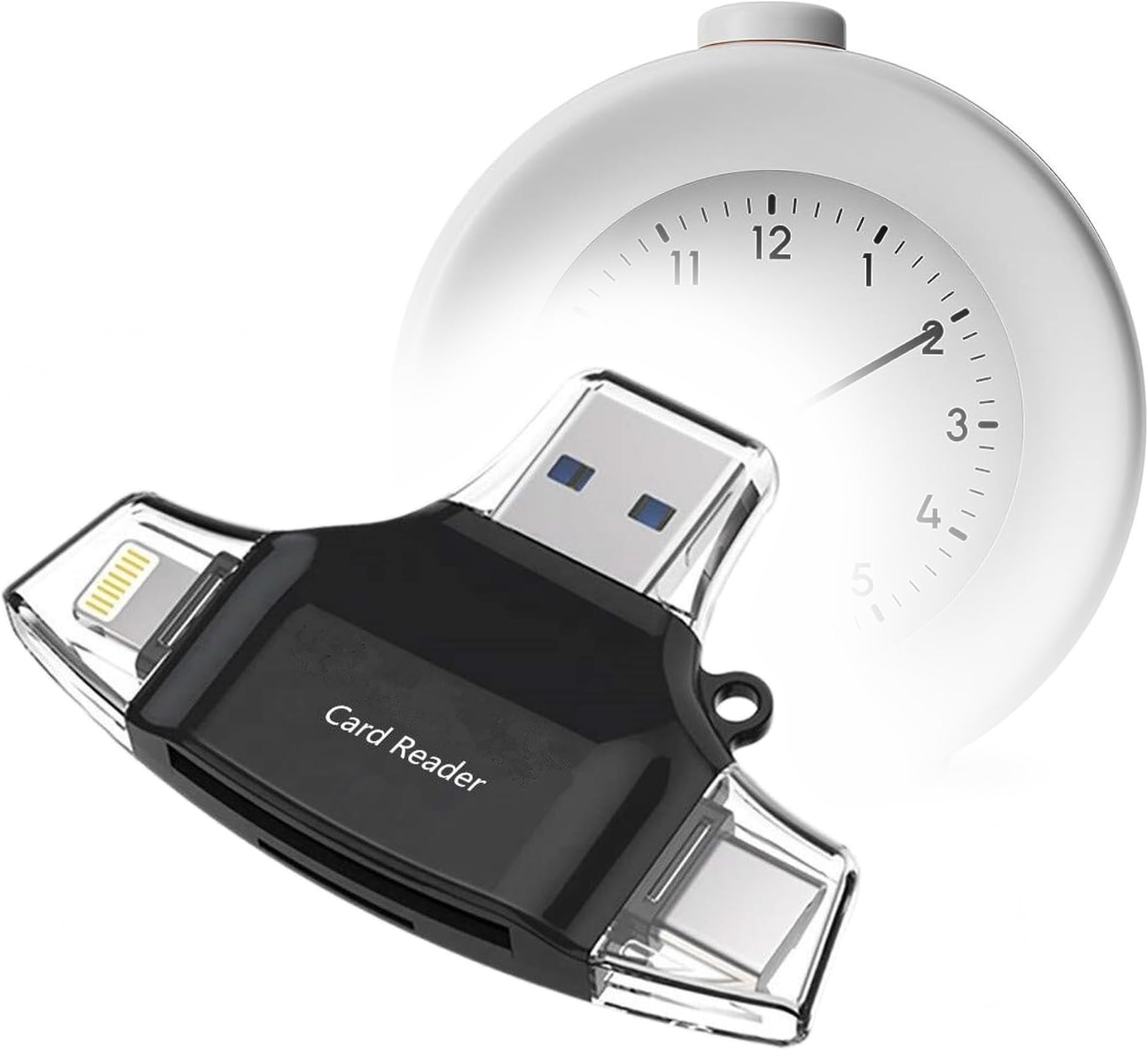 BoxWave Smart Gadget Compatible with Mudita Bell 2 - AllReader SD Card Reader, microSD Card Reader SD Compact USB - Jet Black