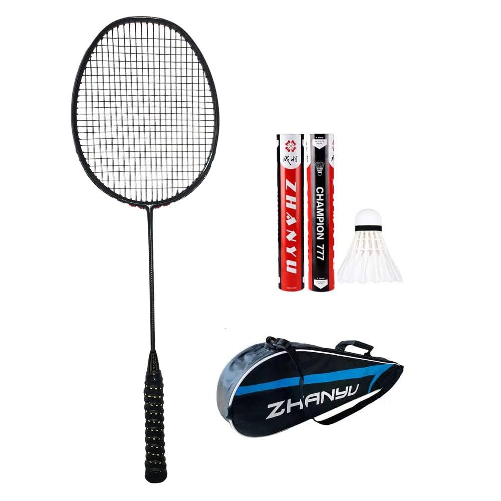 軽量カーボンファイバー バドミントンラケット Amazon | ZHANYU 超軽量カーボンファイバーバドミントンラケット