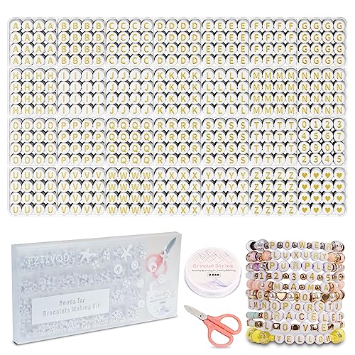 FZIIVQU 1450 Pieces Letter Beads Kit