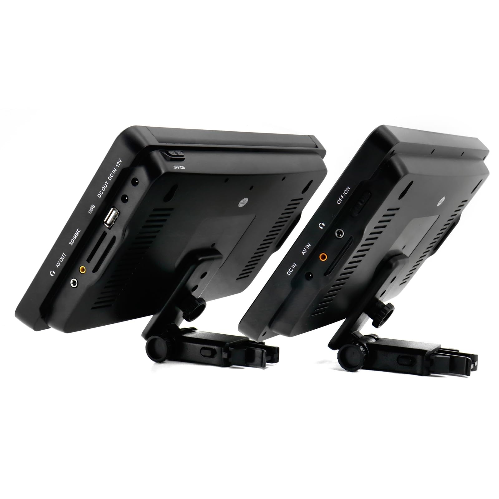 Soundmaster Reproductor DVD portátil PDB1850SW 2 monitores con Pantalla LCD de 25,9 cm / 10,1' Auriculares 16:9 Soporte para reposacabezas Batería de Coche Mando a Distancia 5.000 mAh