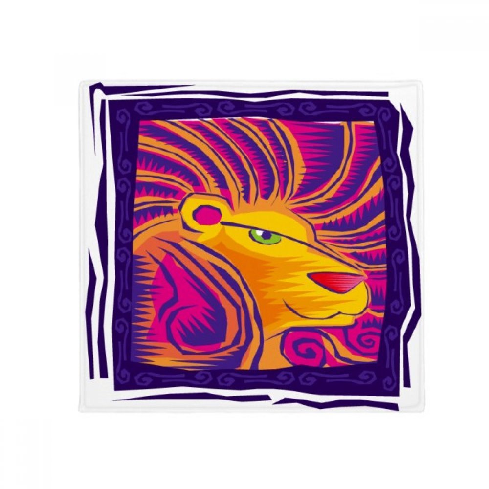 Tapis zodiaque Lion motif gravure mexicaine, idée cadeau originale pour la maison