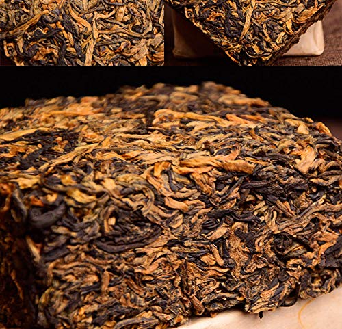 400 Years Ancient Tree Golden Buds Dian Hong Yunnan Gold Black Tea Brick 250G #TOP1
