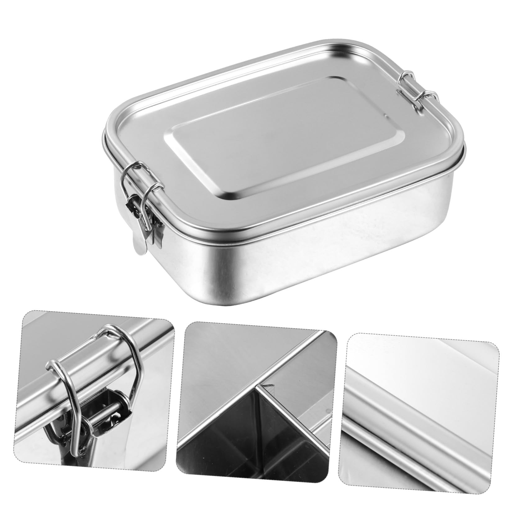Hohopeti Boîte à Lunch Bento 1,2 L en Acier Inoxydable, Rentrée Scolaire