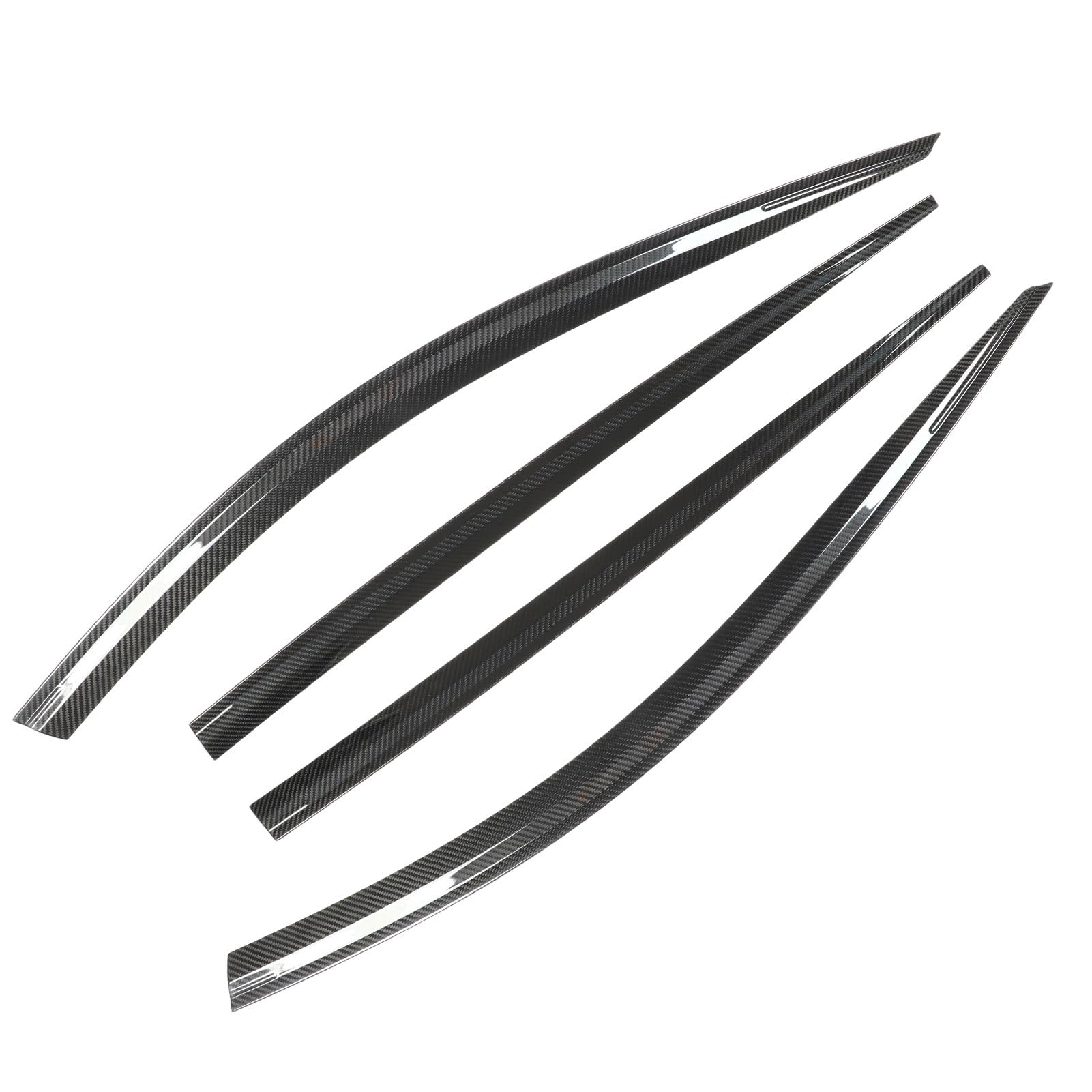 KIMISS 4PCS Car Window Deflector,Car Window Rain Guard Gloss Black Carbon Fiber Sun Rain for Stinger 2018 to 2023