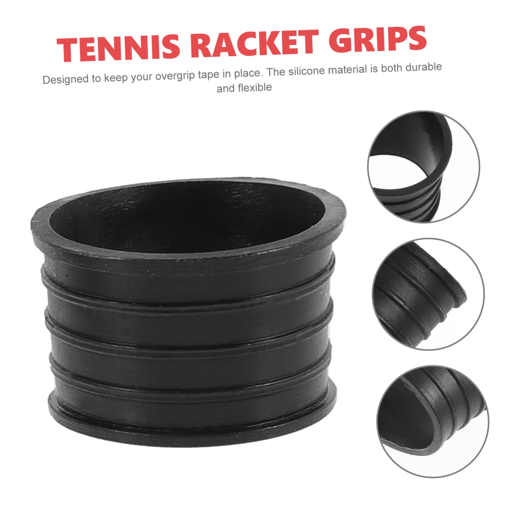 INOOMP 60 Pz Antisudore per Racchette da Tennis Impugnature in Silicone per Racchetta Anelli per Racchette da Tennis Racchetta da Squash Battito di Silicone Piccolo Gel di Silice