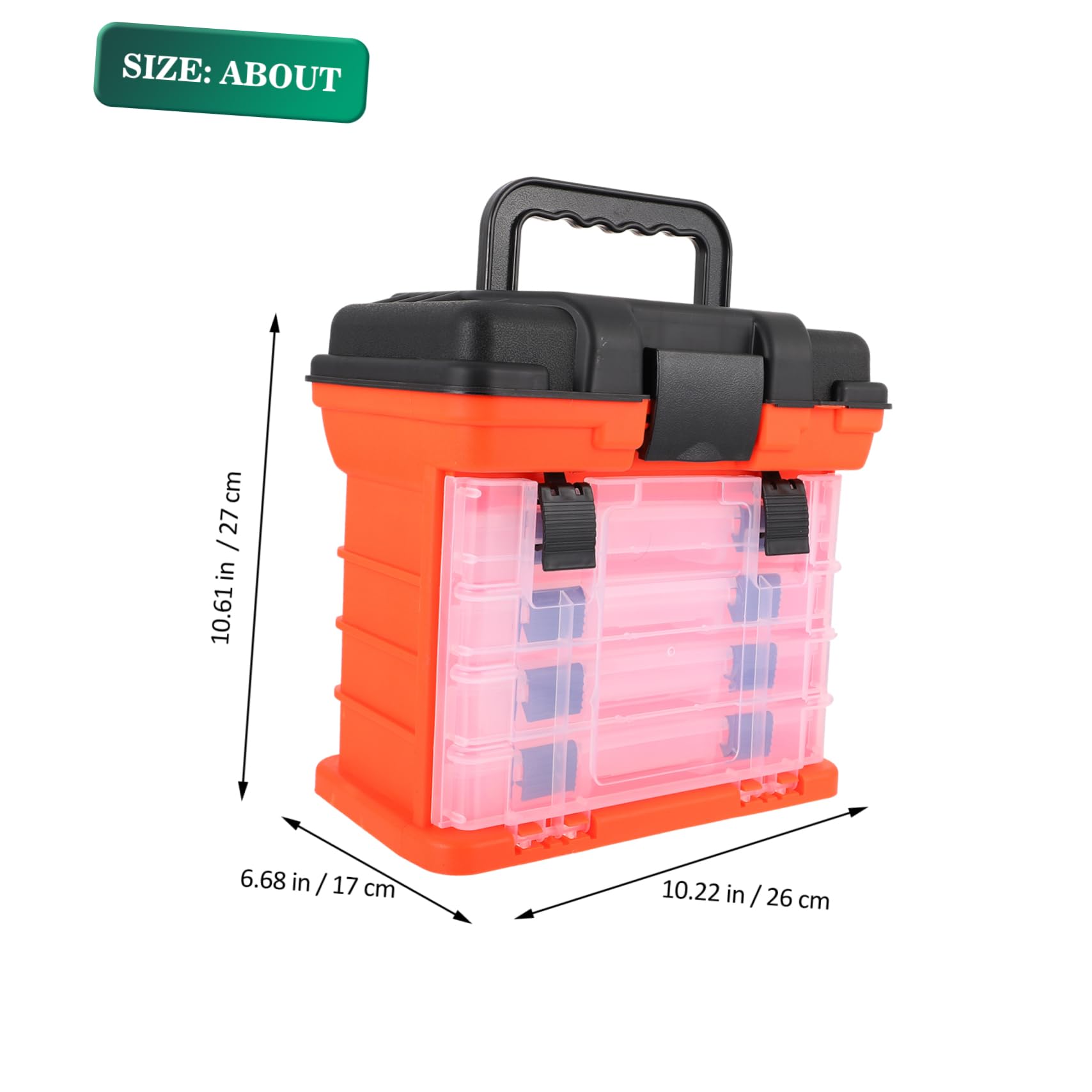 ibasenice boîte à Outils pour matériel de pêche boîtes de leurres de pêche conteneurs de pêche Stockage des équipements de pêche Boîtes de tacle de capacité Plastique Vert