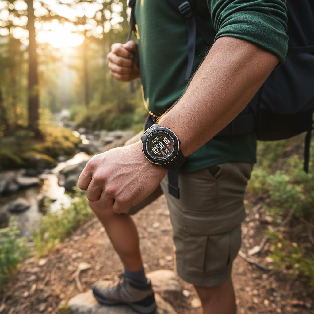 ZJchao Watches for Men, Men Digital Sports Watch LED Multifunctional Smartwatch Stopwatch Countdown Auto Date Alarm Watches for Outdoor Night Light Electronic Watch - Image 6