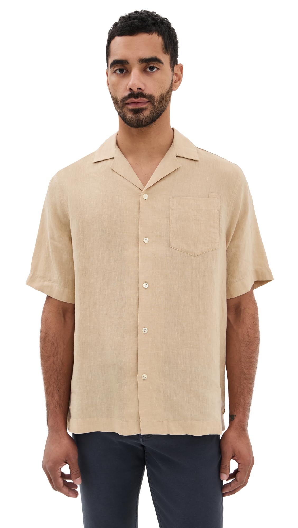 Frescobol Carioca Men's Angelo Linen Shirt