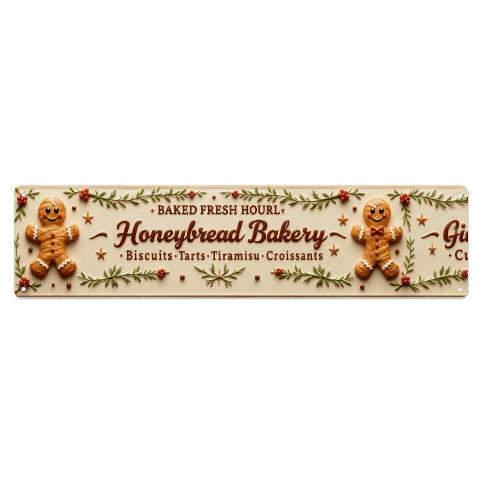 Honeybread Bakery Fresh Baked Goods Metal Tin Sign Plaque