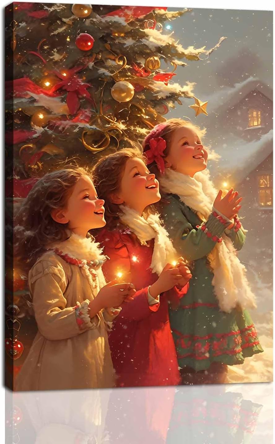 NTEUMM Christmas Wall Art Snowman Wall Decor Snowman on The Toilet Christmas Pictures Home Decorations Winter Scene Painting Farmhouse Poster Living Room Wall Art Canvas Prints Canvas Roll 16x24 inch