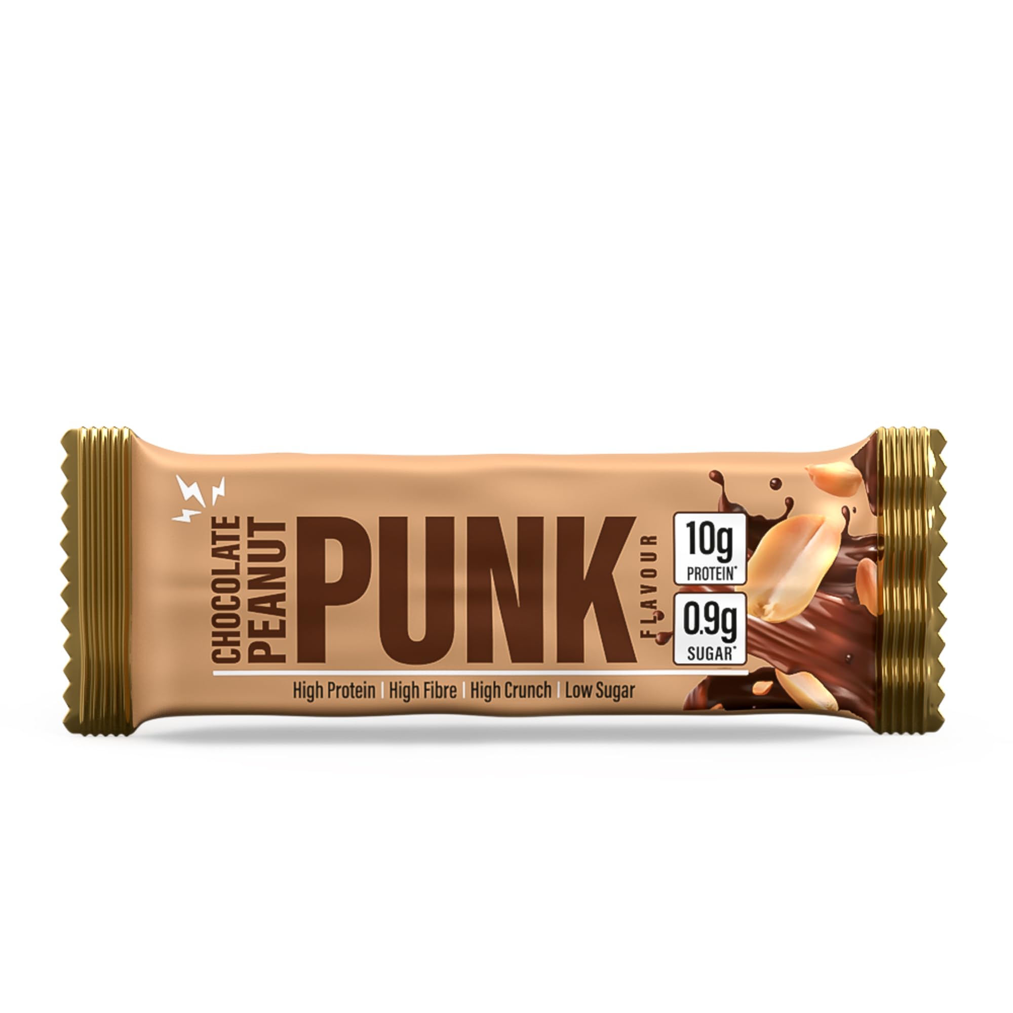 Protein Works | The Big Little Bar, 20 Barres, Chocolat Cacahuètes Punk | Barre riche en protéines, Faible en Sucre, Riche en fibres, Sans OGM, Snack protéiné délicieux