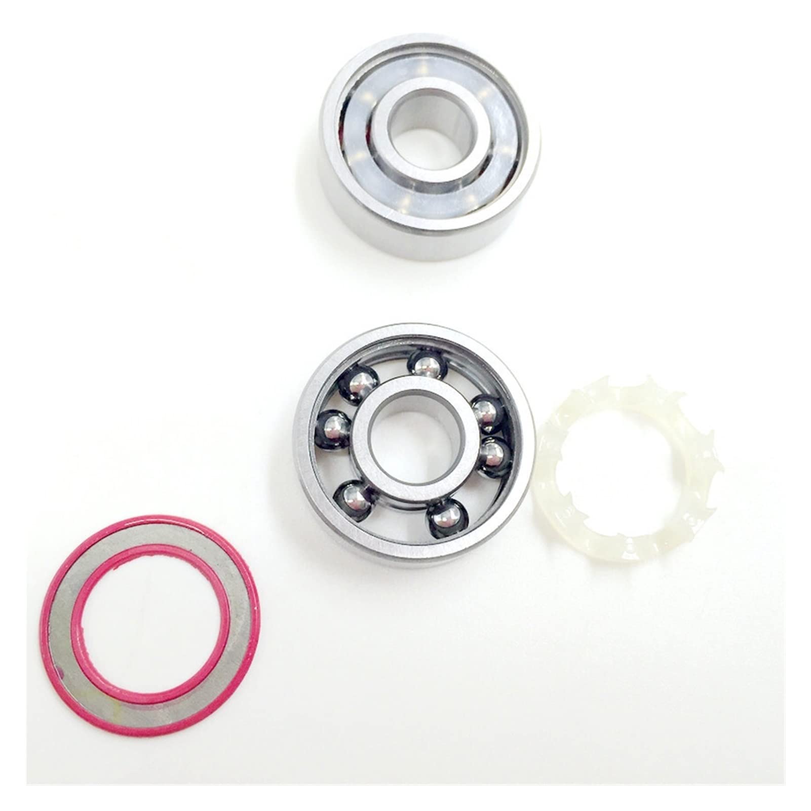 SUOFEILAIMU 608-2rs Skate Board Inline Skates Shoes Bearing Deep ABEC-7 8x22x7mm Groove Ball Longboard Bearings 608 (Color : Red, Size : 8pcs Bearings)