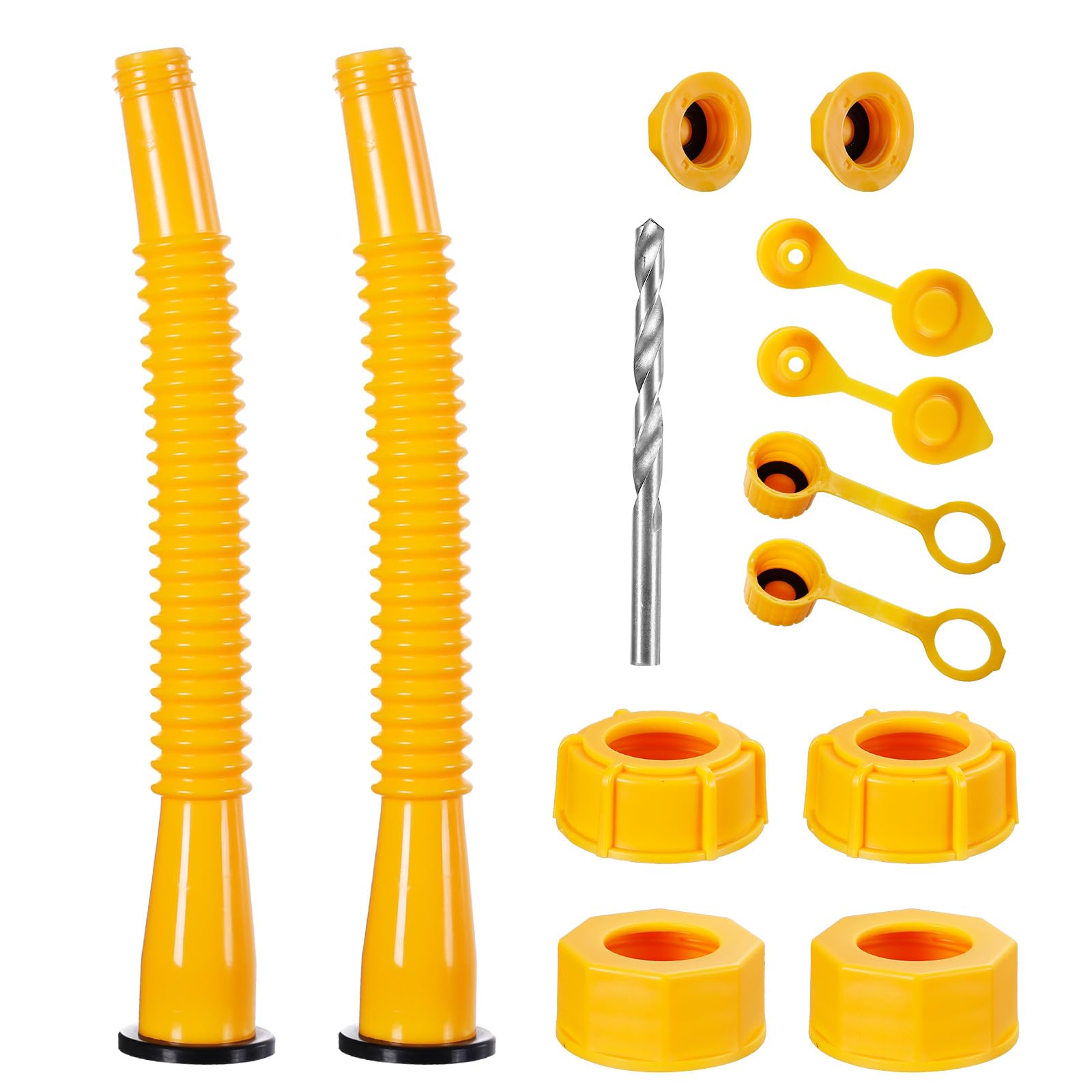 Long Gas Can Spout Replacement Kits, Gas can nozzle (2 Pack-Yellow)