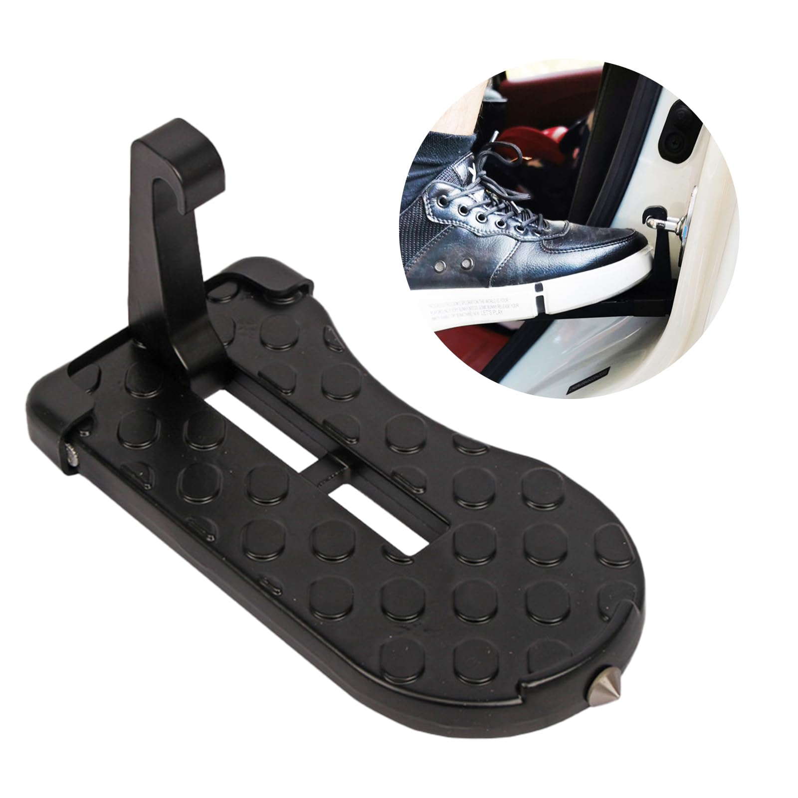 OIGWBPH Türstufe Auto Klappbar - Alu Pedal Mit Sicherheitshammer 200kg