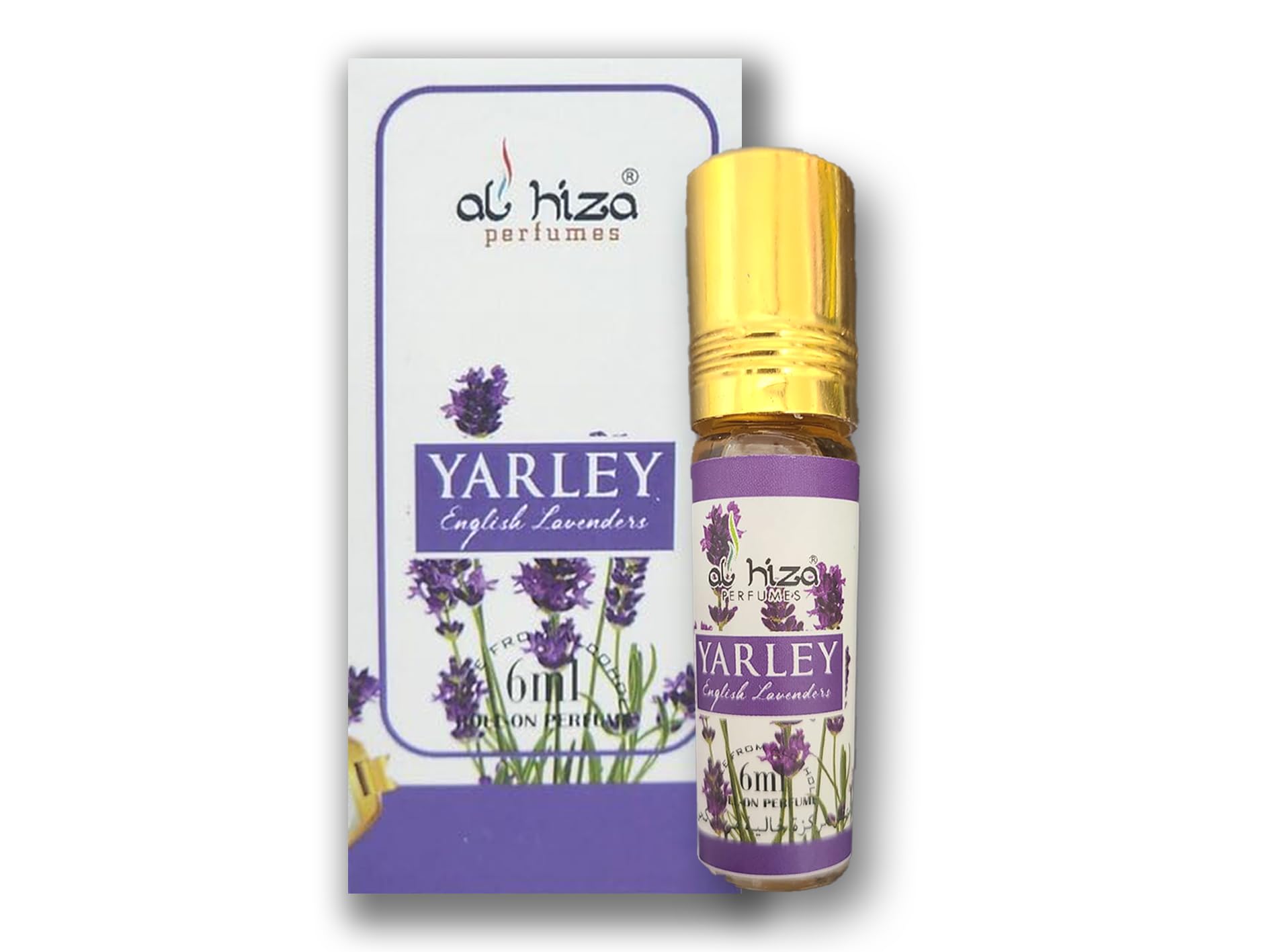 AL HIZA UNISEX ATTAR PERFUMES YARLEY ENGLISH LAVENDERS ROLL ON 6 ML